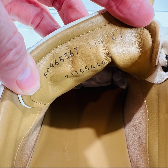 HUGO BOSS MENS BURNISH ITALIAN LEATHER SIZE 8 CREAM LOW TOP TRAINERS SNEAKERS - Picture 4 of 13